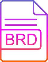 BRD File Format Line Gradient Icon Design vector