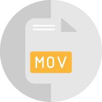 Mov File Flat Scale Icon Design vector