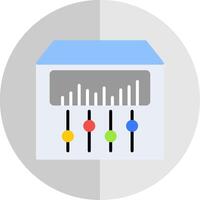 Sound Mixer Flat Scale Icon Design vector