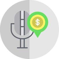 Finance podcast Flat Scale Icon Design vector