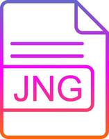 jng archivo formato línea degradado icono diseño vector