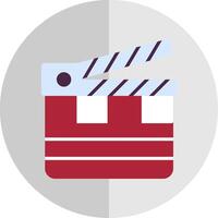 Clapperboard Flat Scale Icon Design vector