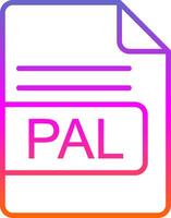 PAL File Format Line Gradient Icon Design vector