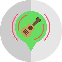 Guitar Flat Scale Icon Design vector