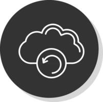 Backup Line Shadow Circle Icon Design vector