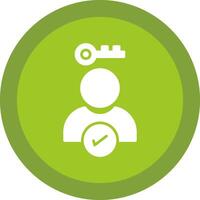 Authentication Line Shadow Circle Icon Design vector