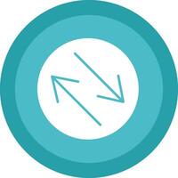 Swap Line Shadow Circle Icon Design vector