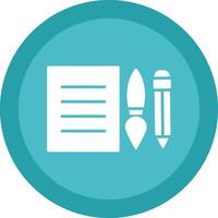 Edit Tools Line Shadow Circle Icon Design vector
