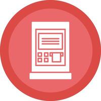 Atm Line Shadow Circle Icon Design vector