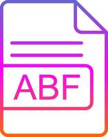 abf archivo formato línea degradado icono diseño vector