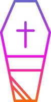 Coffin Line Gradient Icon Design vector