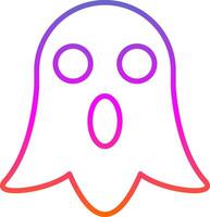 Ghost Line Gradient Icon Design vector