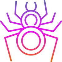 araña línea degradado icono diseño vector