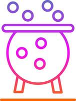 Cauldron Line Gradient Icon Design vector
