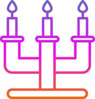 Candelabra Line Gradient Icon Design vector