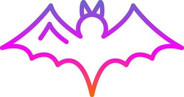 Bat Line Gradient Icon Design vector