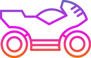 Motorcycle Line Gradient Icon Design vector