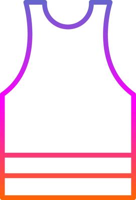 Undershirt Line Gradient Icon Design