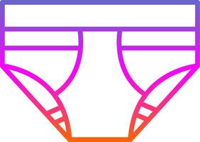 Underwear Line Gradient Icon Design vector