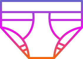 Underwear Line Gradient Icon Design vector