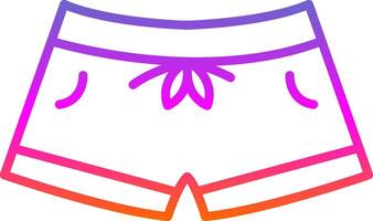 Swim Shorts Line Gradient Icon Design vector