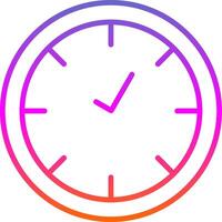 Clock Line Gradient Icon Design vector