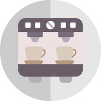 Coffee Machine Flat Scale Icon Design vector