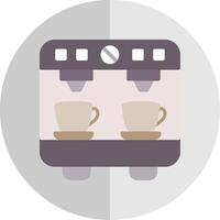 Coffee Machine Flat Scale Icon Design vector