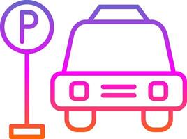 Parking Area Line Gradient Icon Design vector