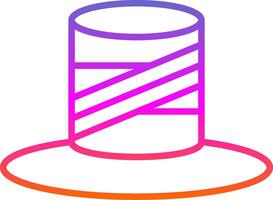 Top Hat Line Gradient Icon Design vector