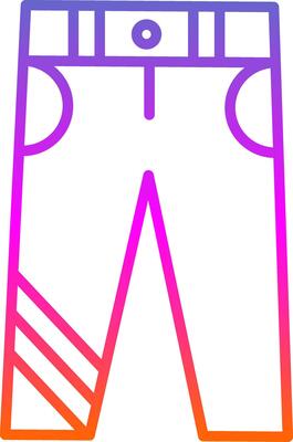 Jean Line Gradient Icon Design