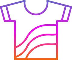 camisa línea degradado icono diseño vector