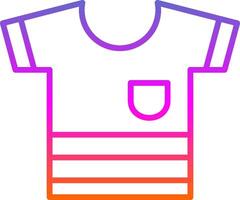 camisa línea degradado icono diseño vector