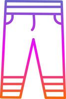 Pants Line Gradient Icon Design vector