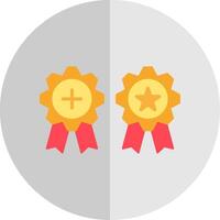 Medals Flat Scale Icon Design vector