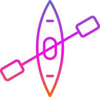Canoe Line Gradient Icon Design vector