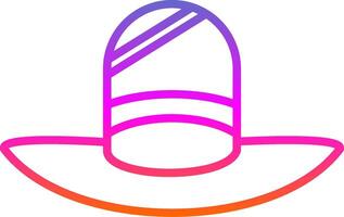 Hat Line Gradient Icon Design vector