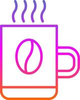 Mug Line Gradient Icon Design vector