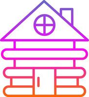 Cabin Line Gradient Icon Design vector