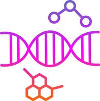 Dna Line Gradient Icon Design vector