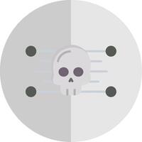 Skull Flat Scale Icon Design vector