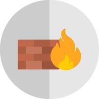 Firewall Flat Scale Icon Design vector