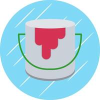 Paint Bucket Flat Circle Icon Design vector