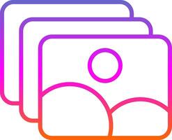 Gallery Line Gradient Icon Design vector