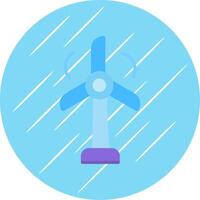 Wind Turbine Flat Circle Icon Design vector