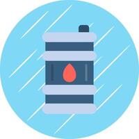 Oil Barrel Flat Circle Icon Design vector