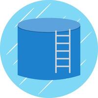 Storage Tank Flat Circle Icon Design vector