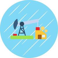 Oil Pump Flat Circle Icon Design vector