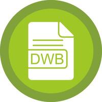 DWB File Format Line Shadow Circle Icon Design vector