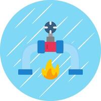 Gas PipeLine Circle Multi Circle Flat Circle Icon Design vector